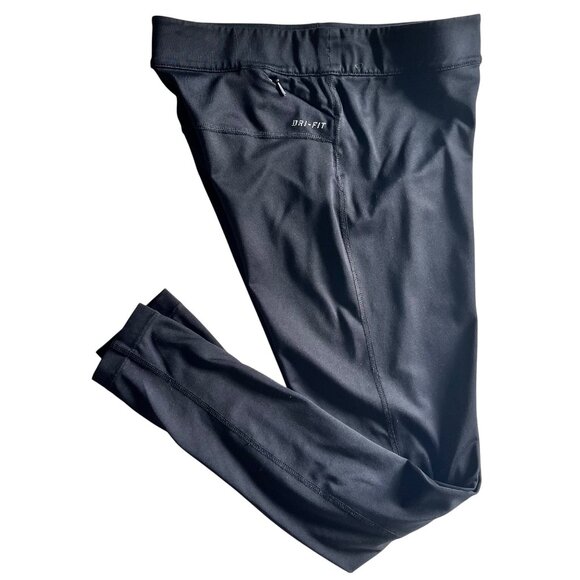Nike Womens XS Black Dri-Fit Leggings With "Run Fast Live Fearless" Waistband - Picture 6 of 9